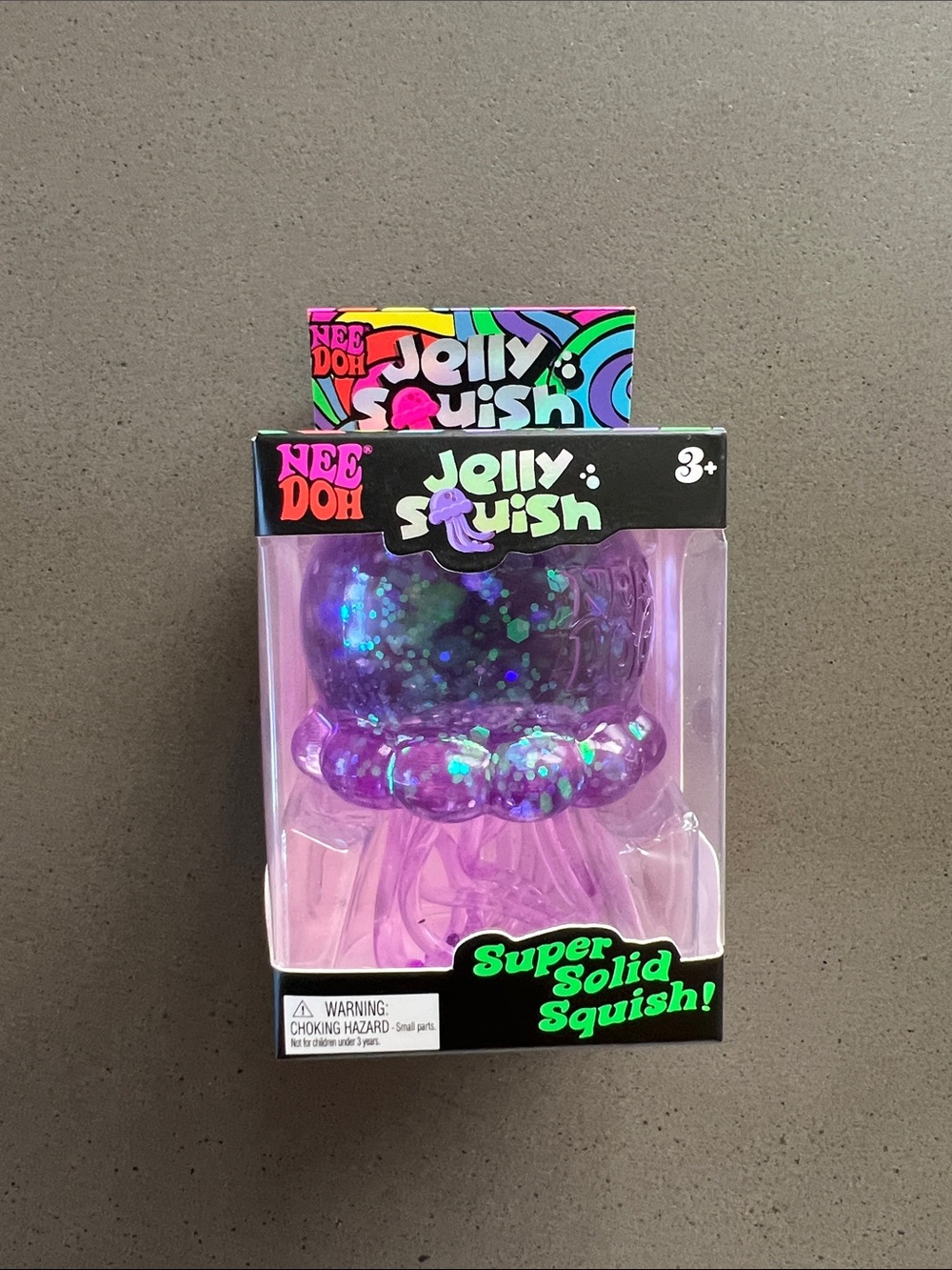 Nee Doh Jelly Squish GLITTER PURPLE